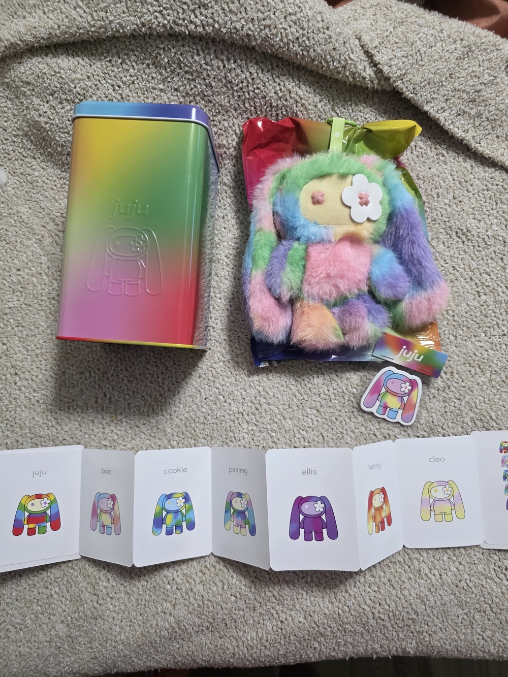 juju Rainbow Plush Bunny - Pammy